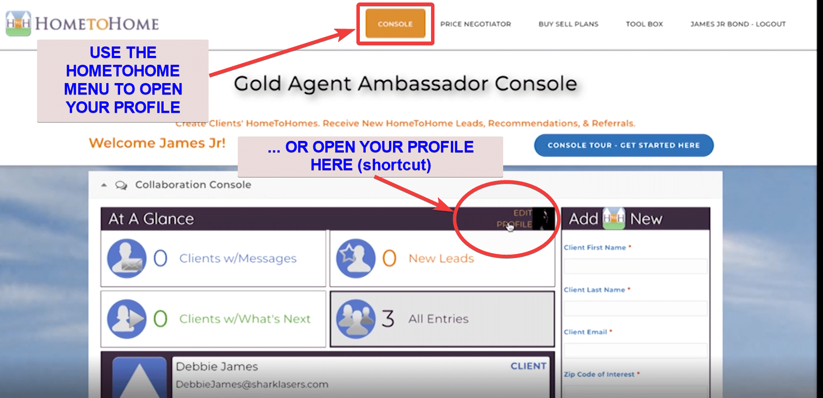 Access Your Ambassador Profile