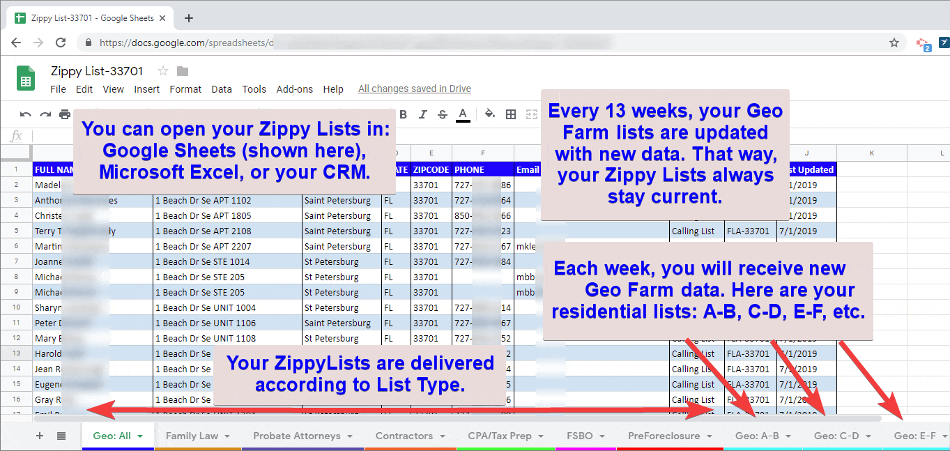 Zippy Lists Delivered