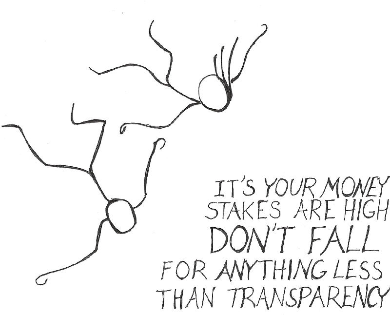 Don't fall for anything less than transparency